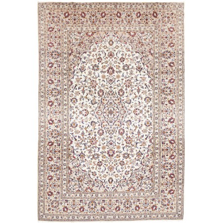 Tappeto Kashan Persia bianco grigio 200x305