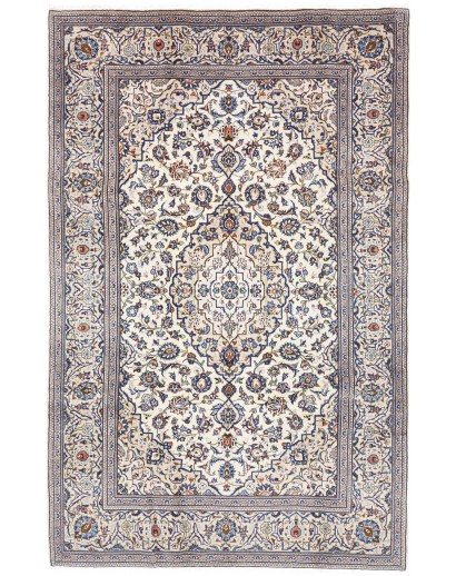 Tappeto Kashan Persia bianco grigio 196x312