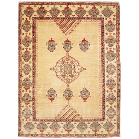 Tappeto Kazak Fine Pakistan marrone verde 273x362