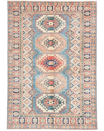 Tappeto Kazak Fine Pakistan beige azzurro 148x212