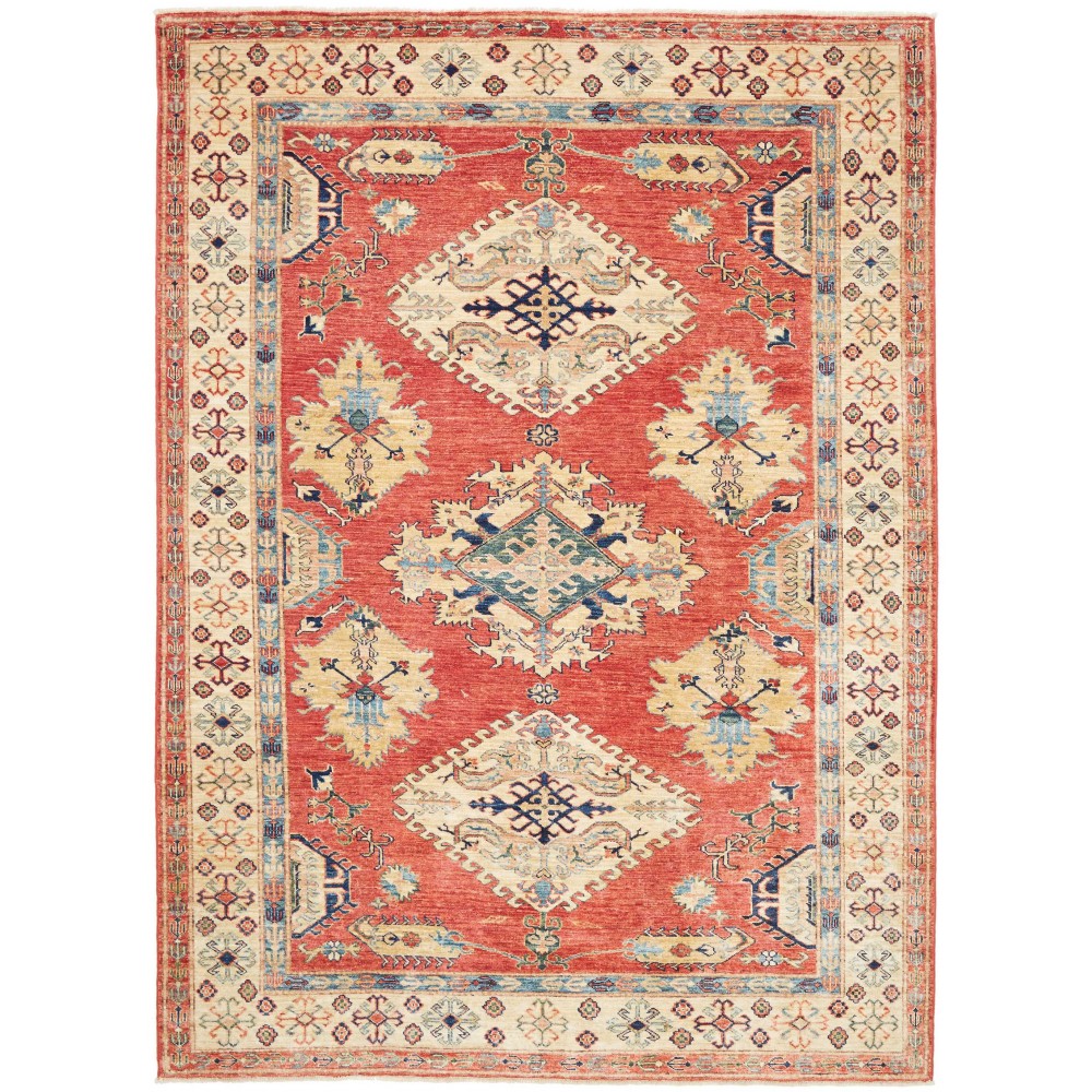 Tappeto Kazak Fine Pakistan marrone giallo 171x239