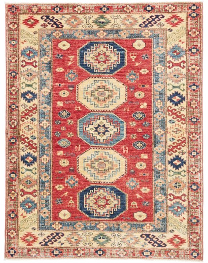 Tappeto Kazak Fine Pakistan marrone grigio 148x191