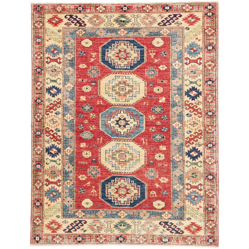 Tappeto Kazak Fine Pakistan marrone grigio 148x191