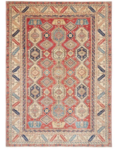 Tappeto Kazak Fine Pakistan marrone grigio 268x370