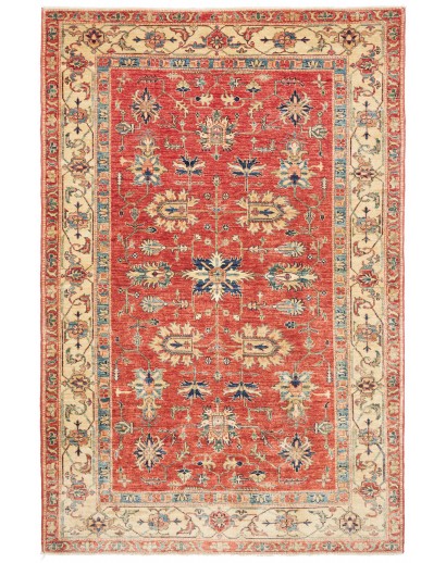 Tappeto Kazak Fine Pakistan arancione marrone 168x245