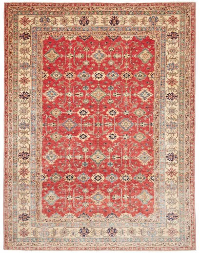 Tappeto Kazak Fine Pakistan marrone giallo 278x354