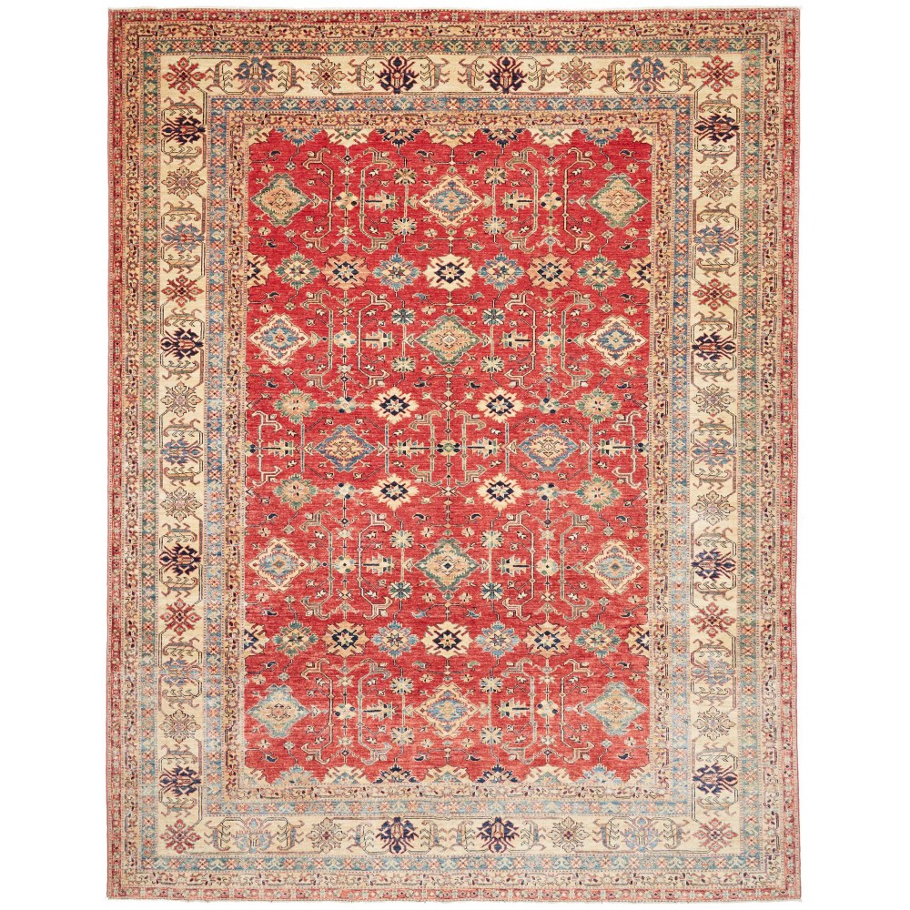 Tappeto Kazak Fine Pakistan marrone giallo 278x354