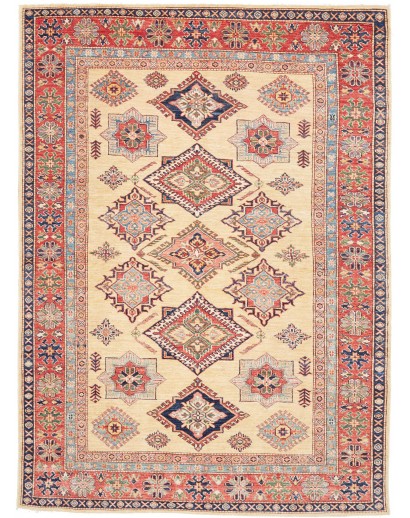 Tappeto Kazak Fine Pakistan marrone grigio 168x233