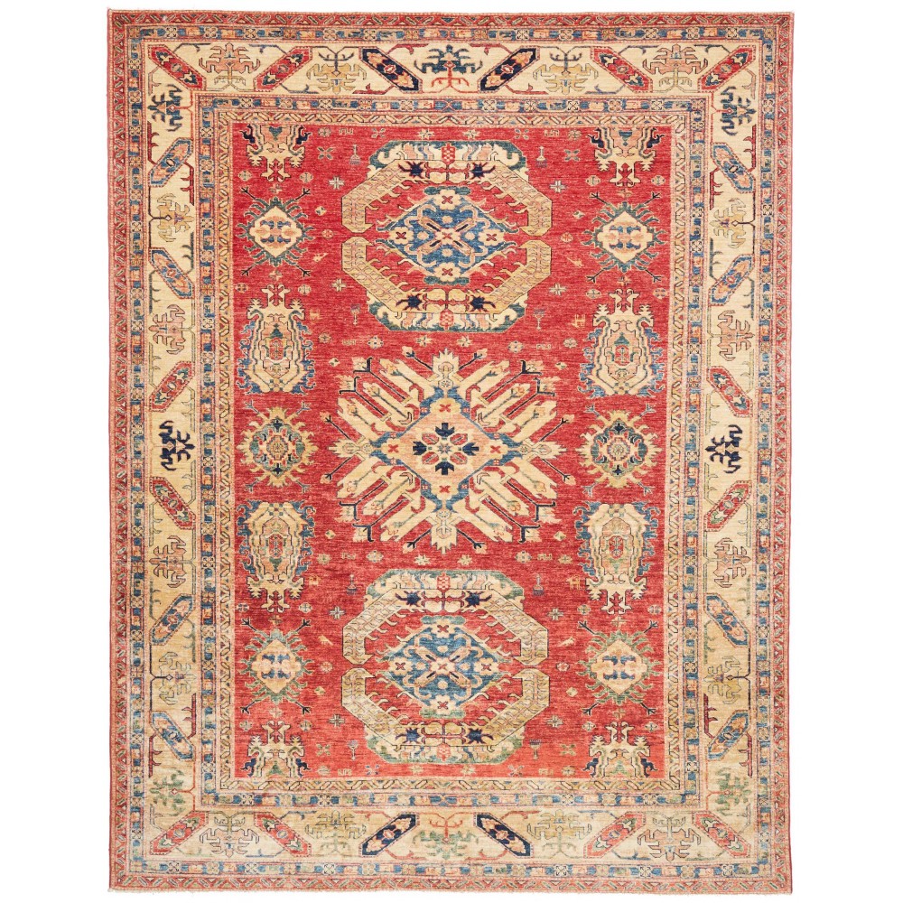 Tappeto Kazak Fine Pakistan marrone grigio 240x314