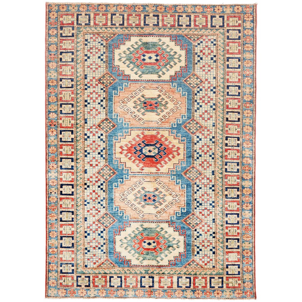 Tappeto Kazak Fine Pakistan beige grigio 146x205