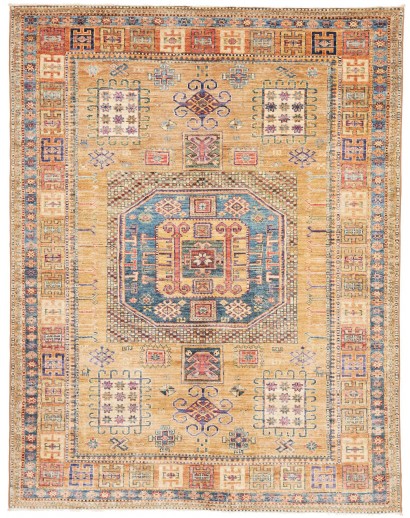 Tappeto Kazak Fine Pakistan marrone azzurro 147x190