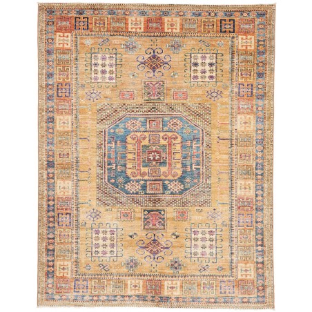 Tappeto Kazak Fine Pakistan marrone azzurro 147x190