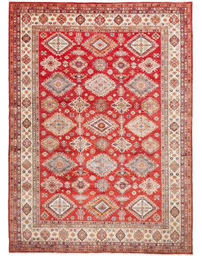 Tappeto Kazak Fine Pakistan marrone grigio 297x410