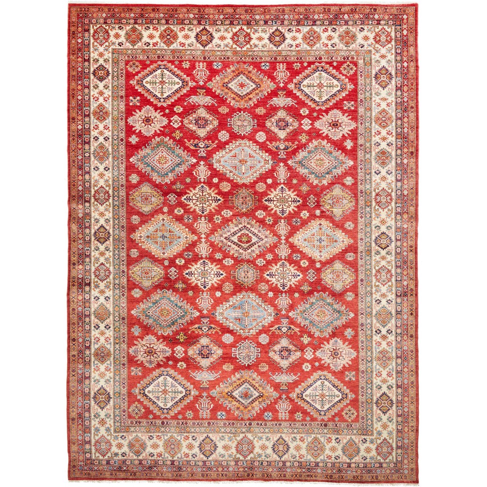 Tappeto Kazak Fine Pakistan marrone grigio 297x410