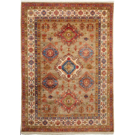 Tappeto Kazak Fine Pakistan arancione giallo 145x203