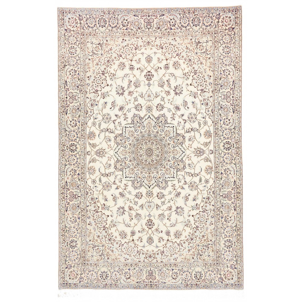 Tappeto Nain 6La Persia bianco azzurro 160x245