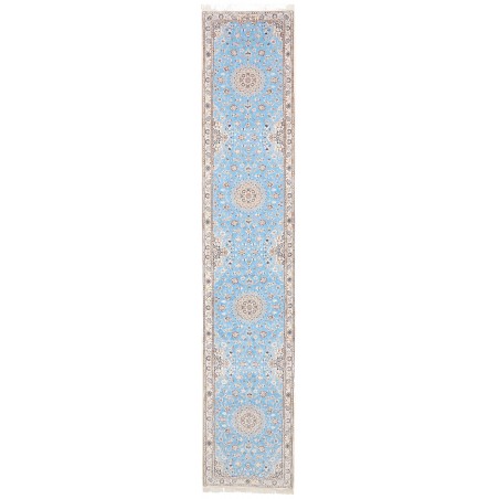 Tappeto Nain 6La Persia bianco blu 85x440