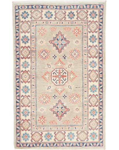 Tappeto Kazak Afghanistan bianco giallo 79x125