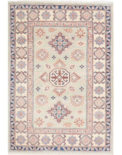 Tappeto Kazak Afghanistan bianco marrone 84x121