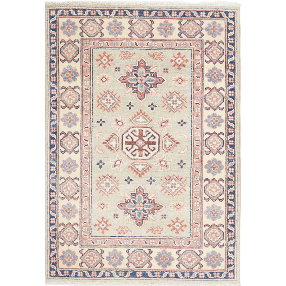 Tappeto Kazak Afghanistan bianco marrone 84x121