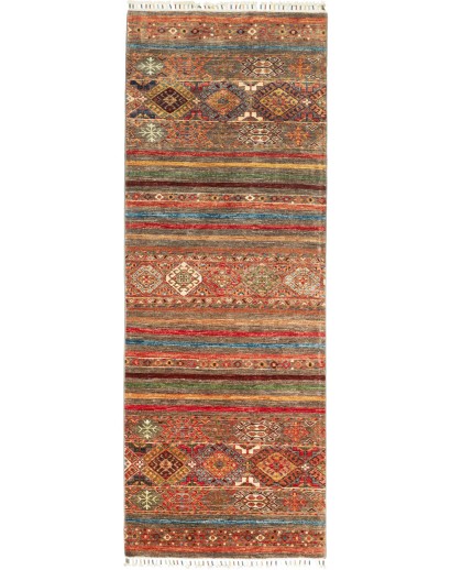 Tappeto Samarkand Pakistan marrone azzurro 83x239