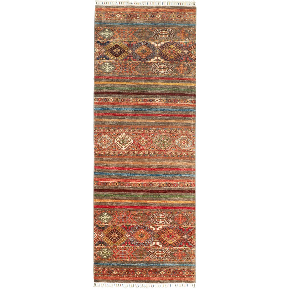 Tappeto Samarkand Pakistan marrone azzurro 83x239