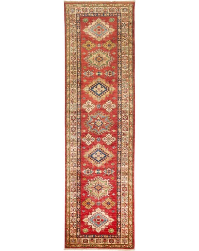 Tappeto Kazak Fine Pakistan rosso giallo 83x306