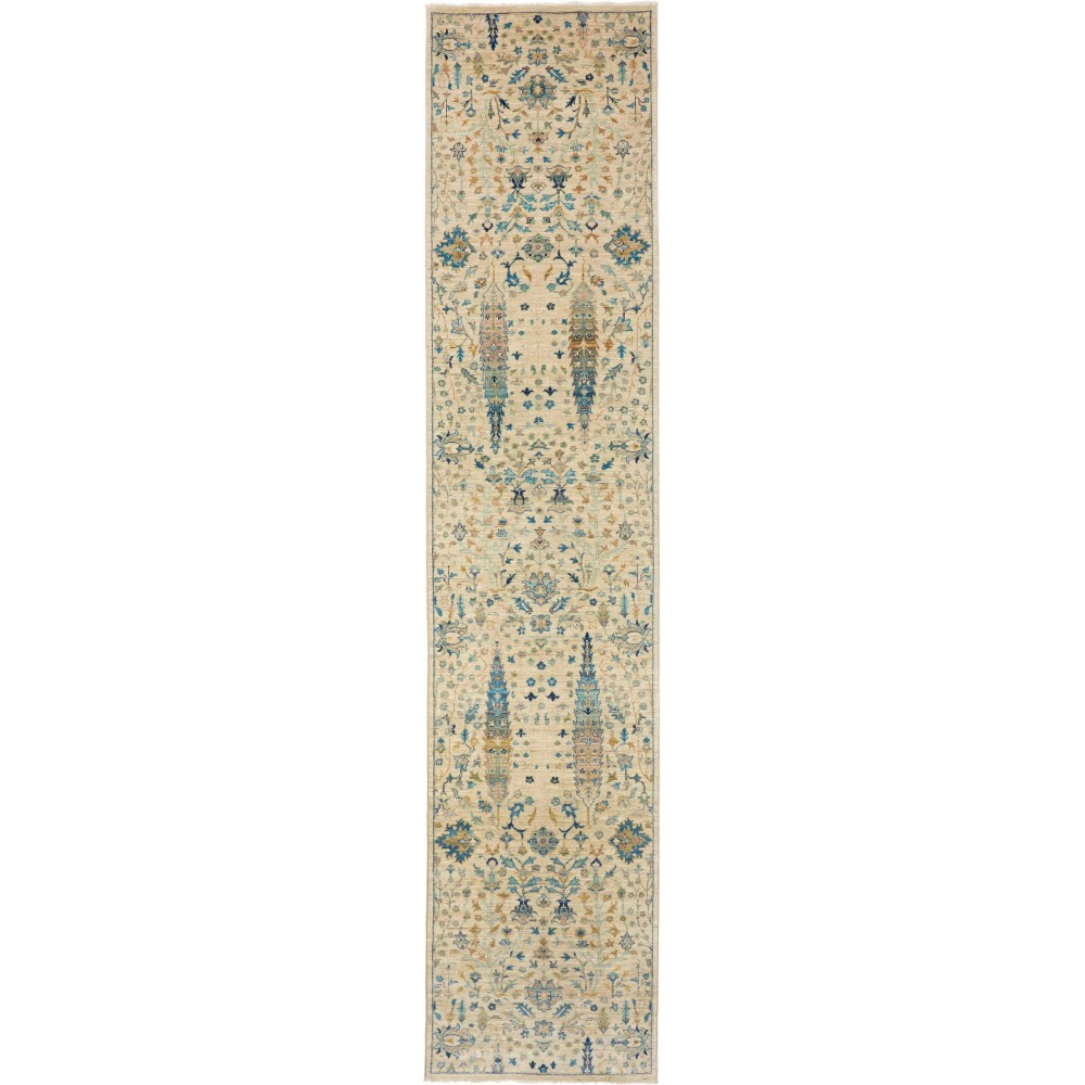 Tappeto Shahi Fine Pakistan marrone grigio 79x341