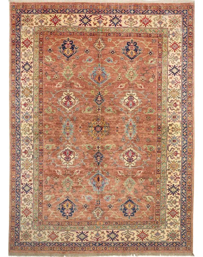 Tappeto Kazak Fine Pakistan marrone rosso 183x244