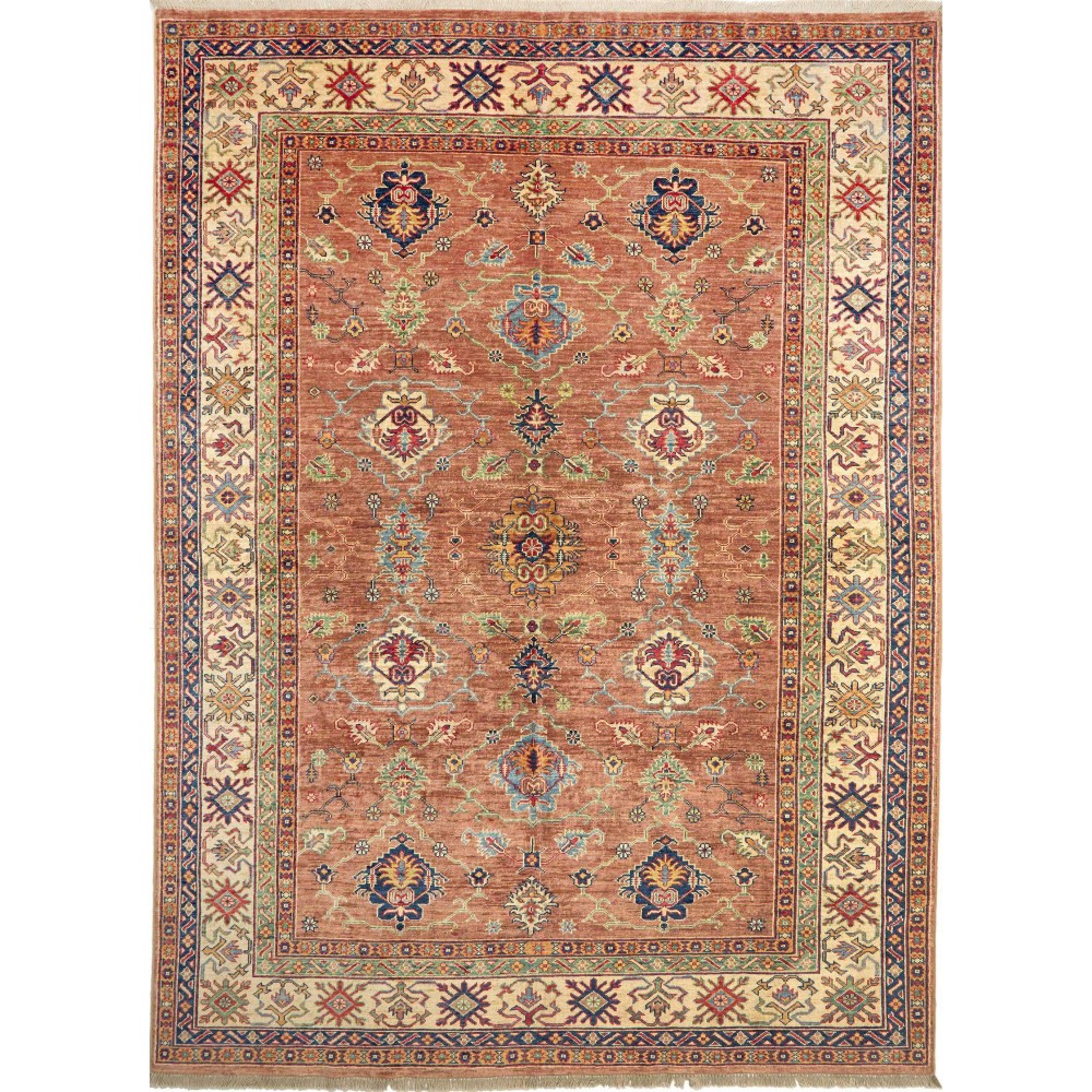 Tappeto Kazak Fine Pakistan marrone rosso 183x244