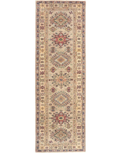 Tappeto Kazak Fine Pakistan marrone bianco 83x256
