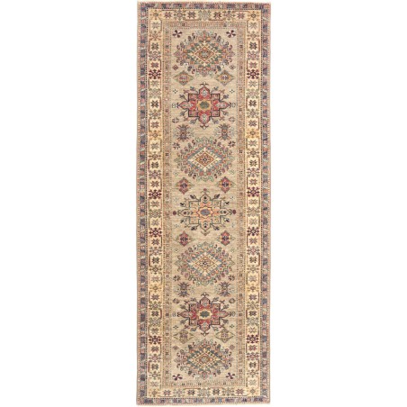 Tappeto Kazak Fine Pakistan marrone bianco 83x256