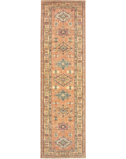 Tappeto Kazak Fine Pakistan marrone azzurro 78x297