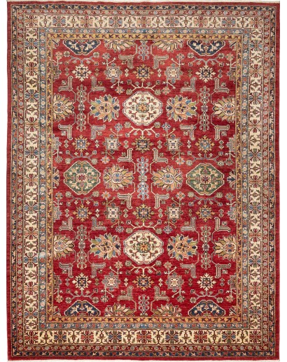 Tappeto Kazak Fine Pakistan marrone giallo 242x318