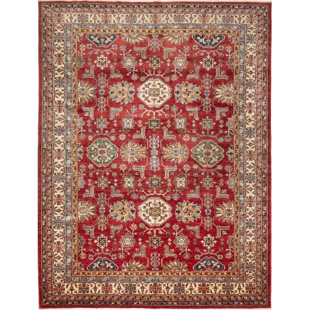 Tappeto Kazak Fine Pakistan marrone giallo 242x318