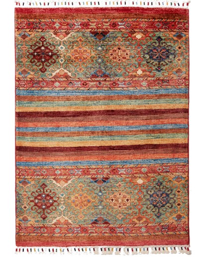 Tappeto Samarkand Pakistan rosso marrone 82x123