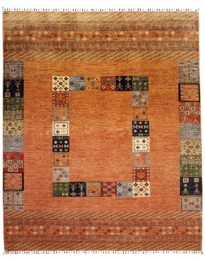 Tappeto Siva Pakistan arancione blu 209x250