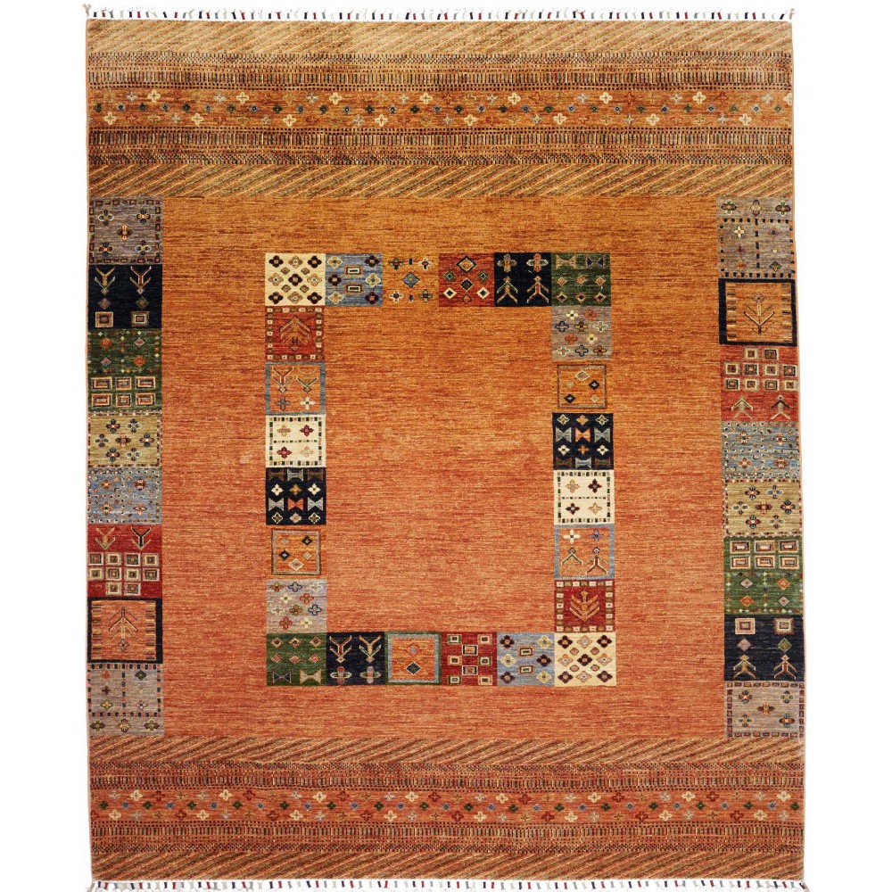 Tappeto Siva Pakistan arancione blu 209x250