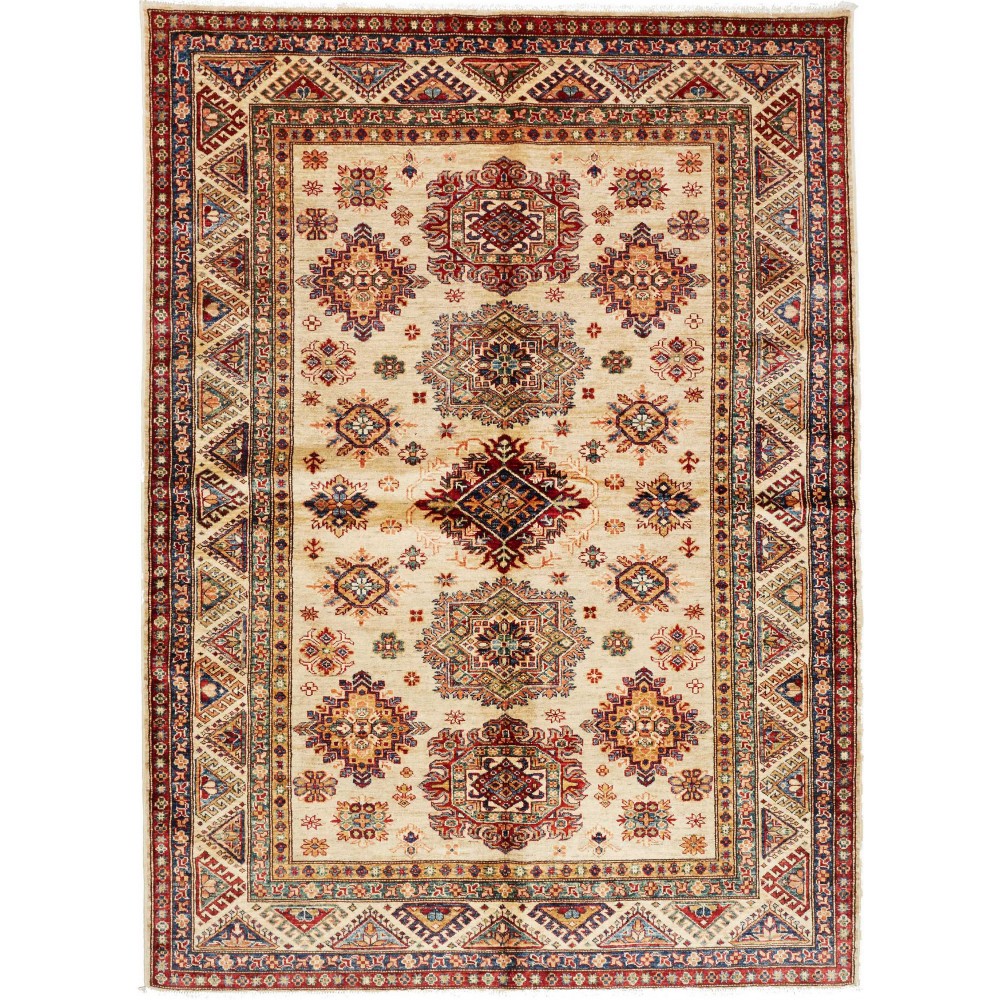 Tappeto Kazak Fine Pakistan marrone grigio 174x238