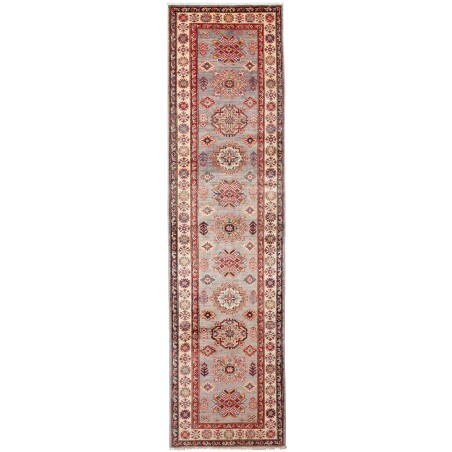 Tappeto Kazak Fine Pakistan marrone grigio 82x313
