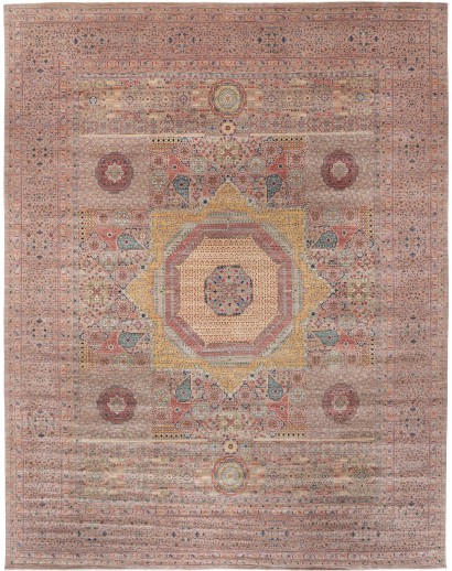 Tappeto Mamlouk Pakistan marrone grigio 400x510
