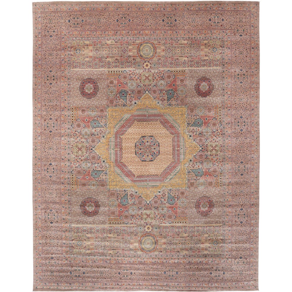 Tappeto Mamlouk Pakistan marrone grigio 400x510