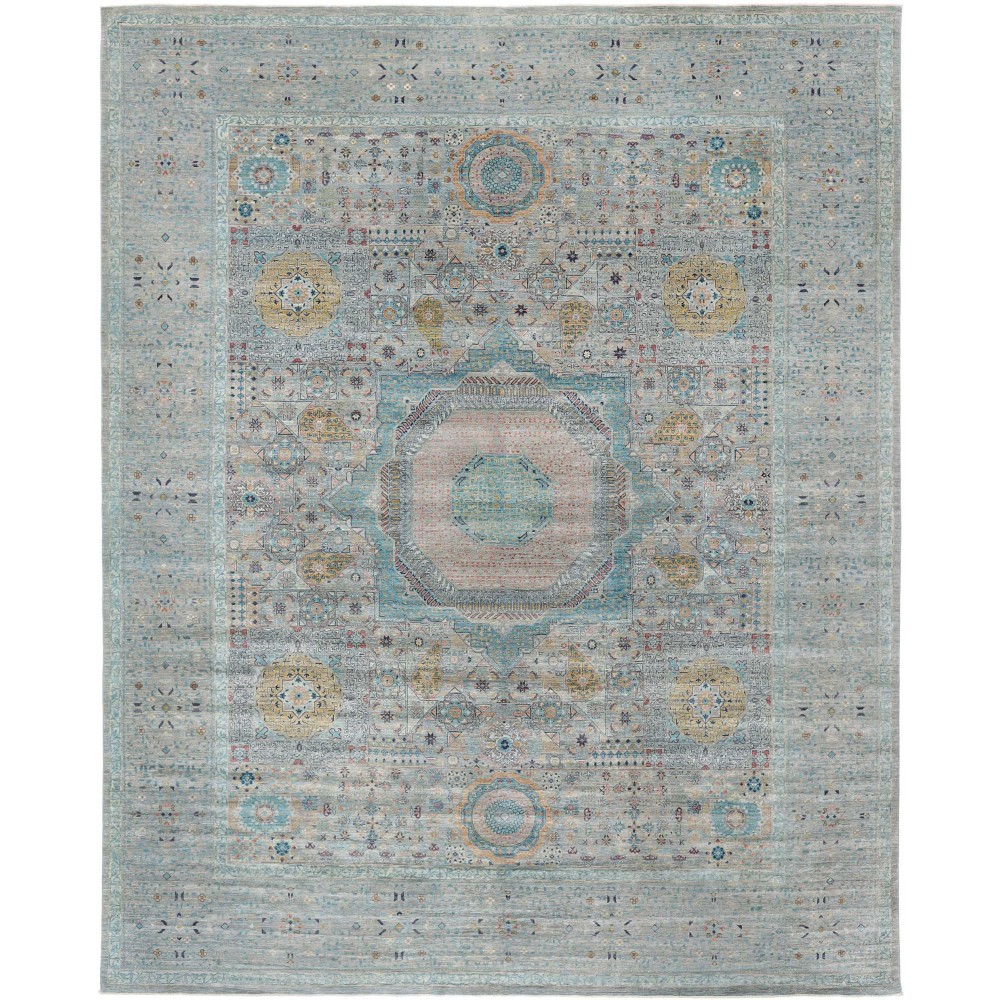 Tappeto Mamlouk Pakistan azzurro 391x490