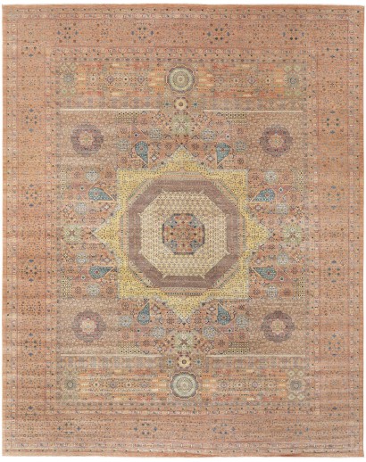 Tappeto Mamlouk Pakistan marrone bianco 372x463