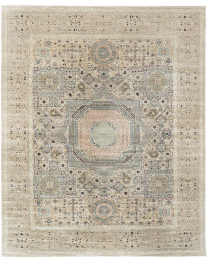 Tappeto Mamlouk Pakistan beige azzurro 365x454