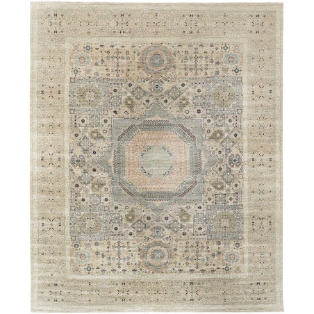 Tappeto Mamlouk Pakistan beige azzurro 365x454