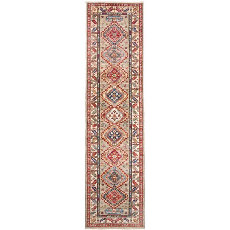 Tappeto Kazak Fine Pakistan marrone grigio 77x309