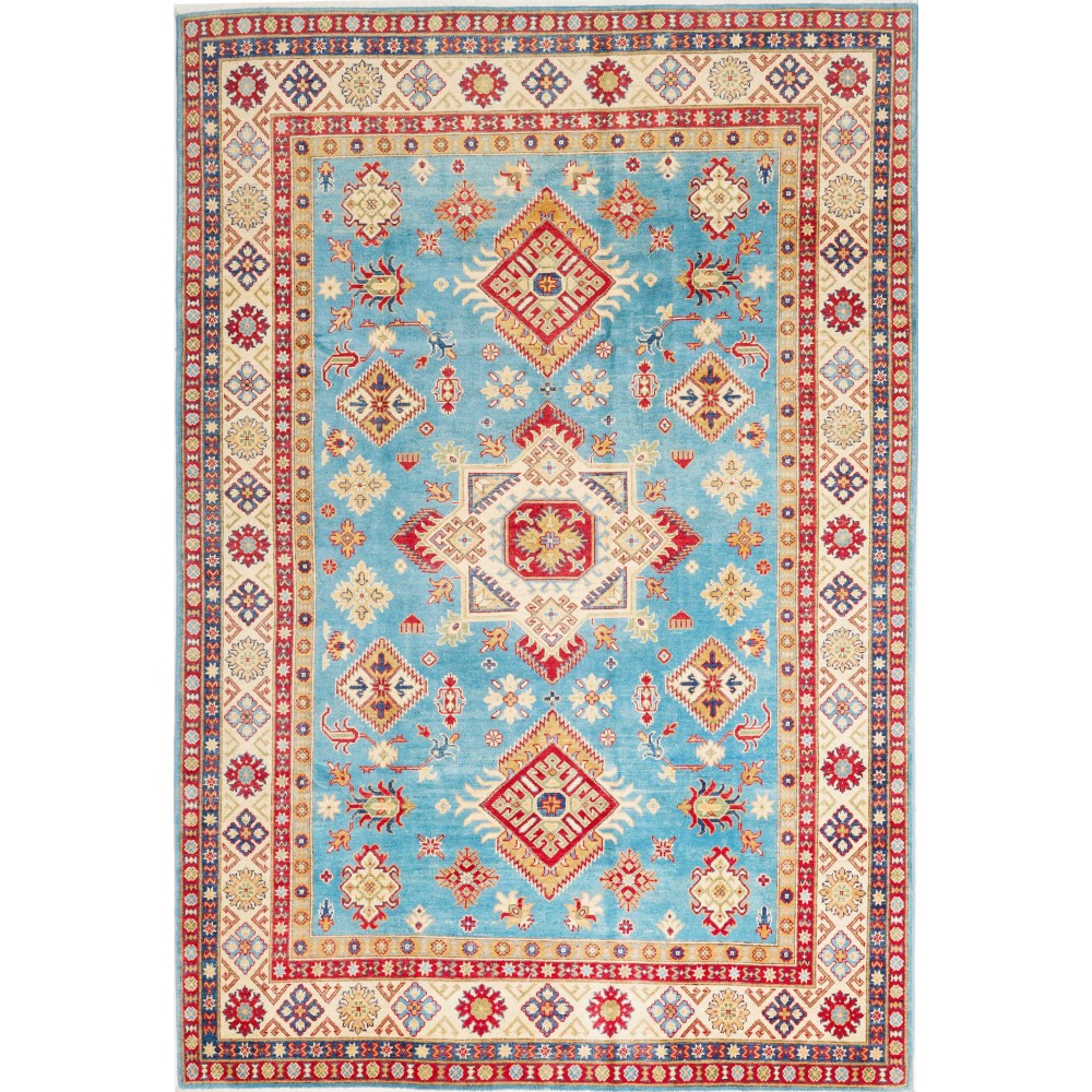 Tappeto Kazak Afghanistan beige marrone 198x293