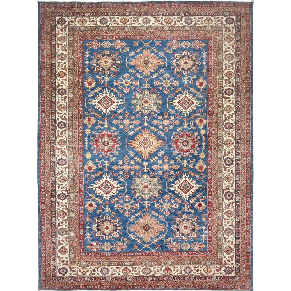 Tappeto Kazak Fine Pakistan bianco beige 276x368