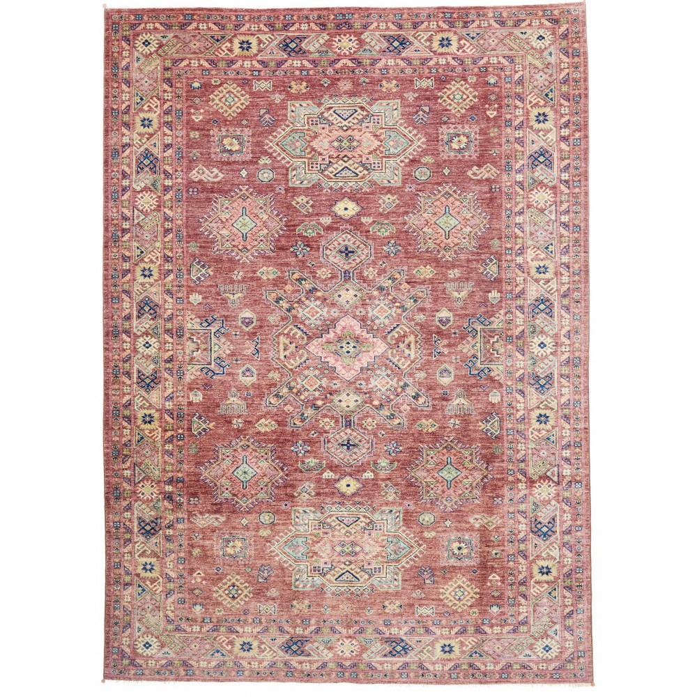 Tappeto Kazak Fine Pakistan marrone grigio 207x290